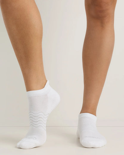 Everyday Cotton Pilates Gripper Ankle Socks (4-pack) - S / White