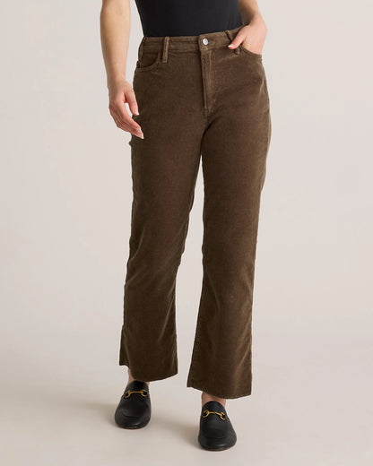 Organic Stretch Corduroy Kick Flare Pants - 0 / Warm Brown