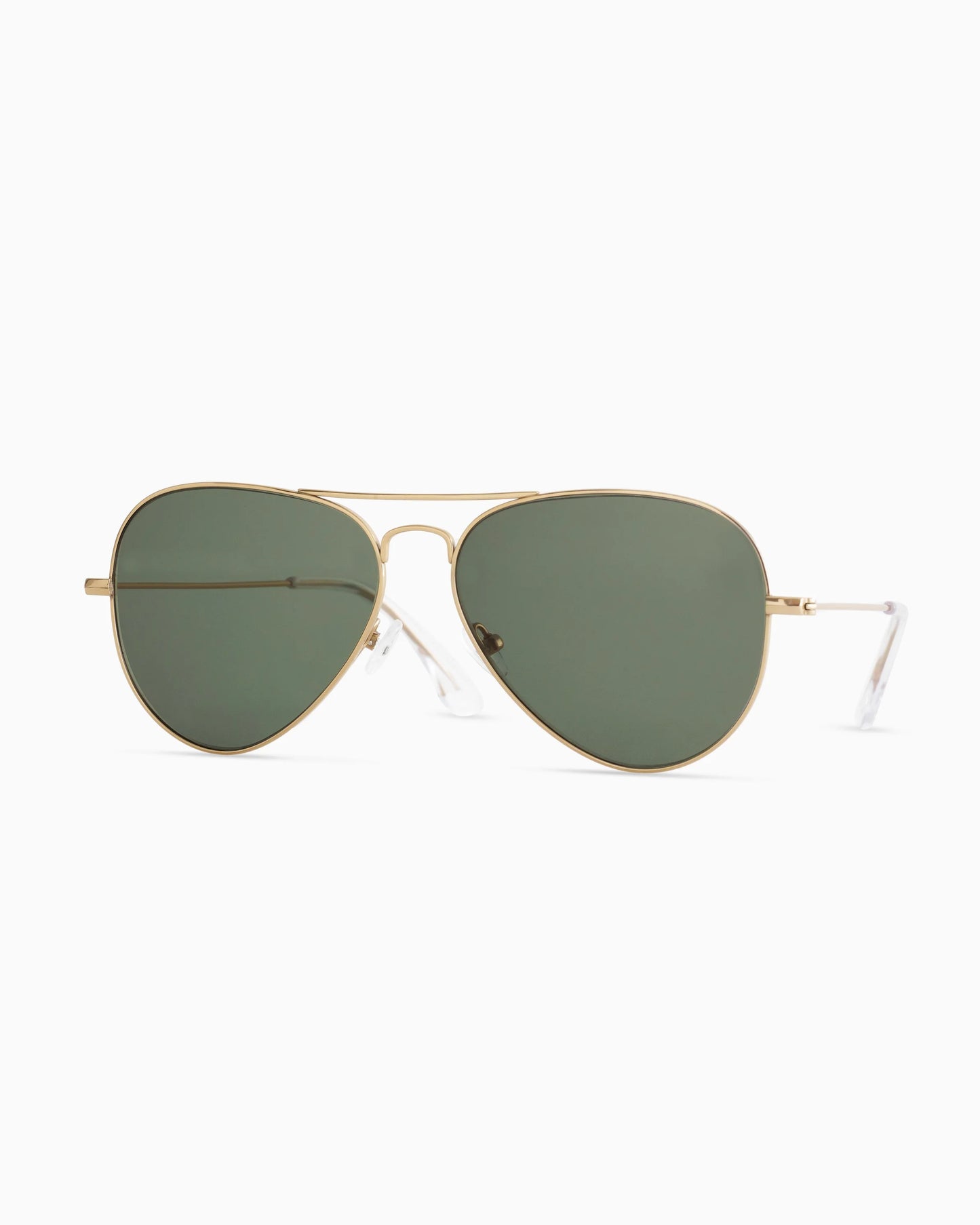 Halston Polarized Stainless Steel Aviator Sunglasses - One Size / Gold with Green lens