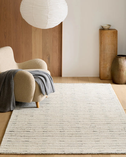 Noa Wool Rug - 5' x 8' / Light Grey