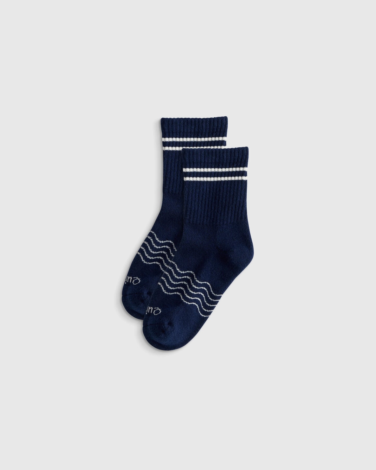 Kids Organic Cotton Quarter Crew Socks 8-Pack - S / White