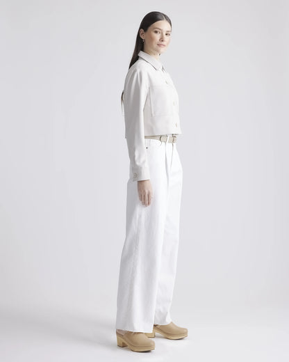 Stretch Crepe Cropped Jacket - XS / Morel