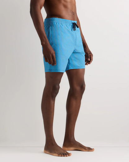 Italian Swim Trunks - 7" - XS / Navy Diamond Geo