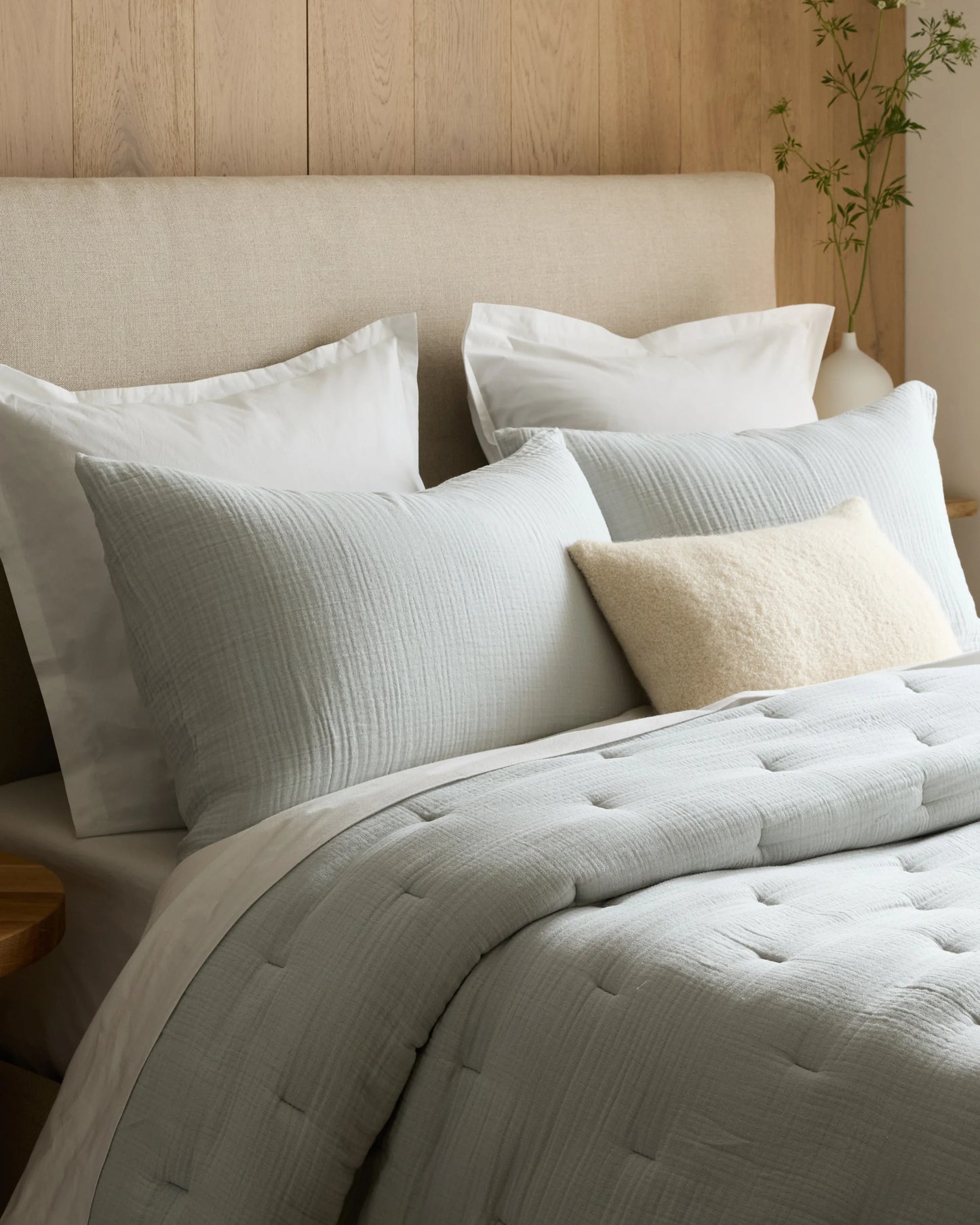 Organic Cotton Gauze Dream Quilt - Twin / Dried Sage