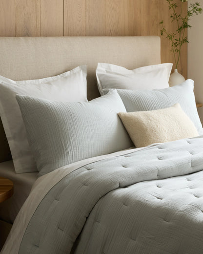 Organic Cotton Gauze Dream Quilt - Twin / Dried Sage