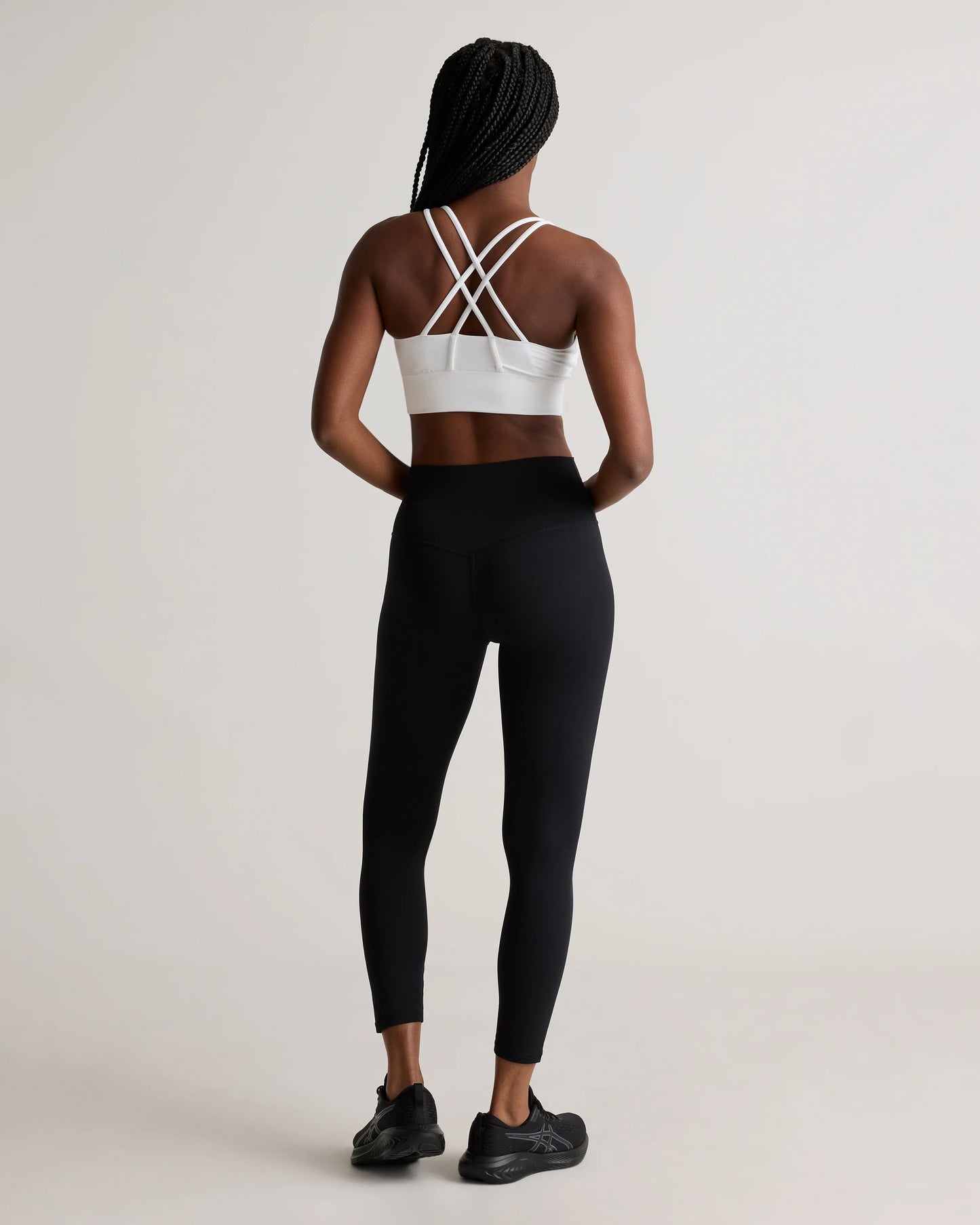 Power-Up Long Line Strappy Sports Bra - XS / Classic White