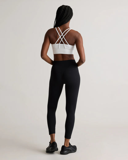 Power-Up Long Line Strappy Sports Bra - XS / Classic White