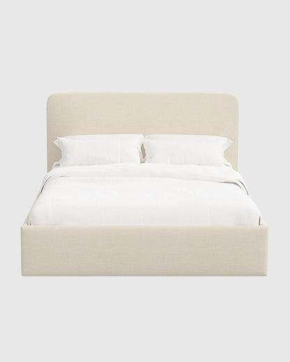 100% Linen Curved Bed - Full / Canvas