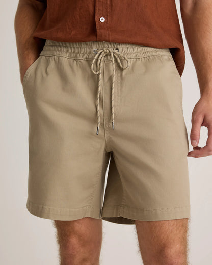 Cotton Chino Drawstring Shorts - 7" - S / Trellis
