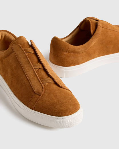 Italian Suede Tailored Sneaker - 7 / Fog