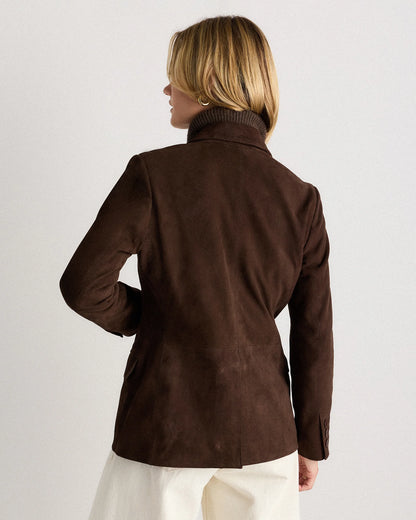 100% Suede Blazer - XS / Espresso Brown