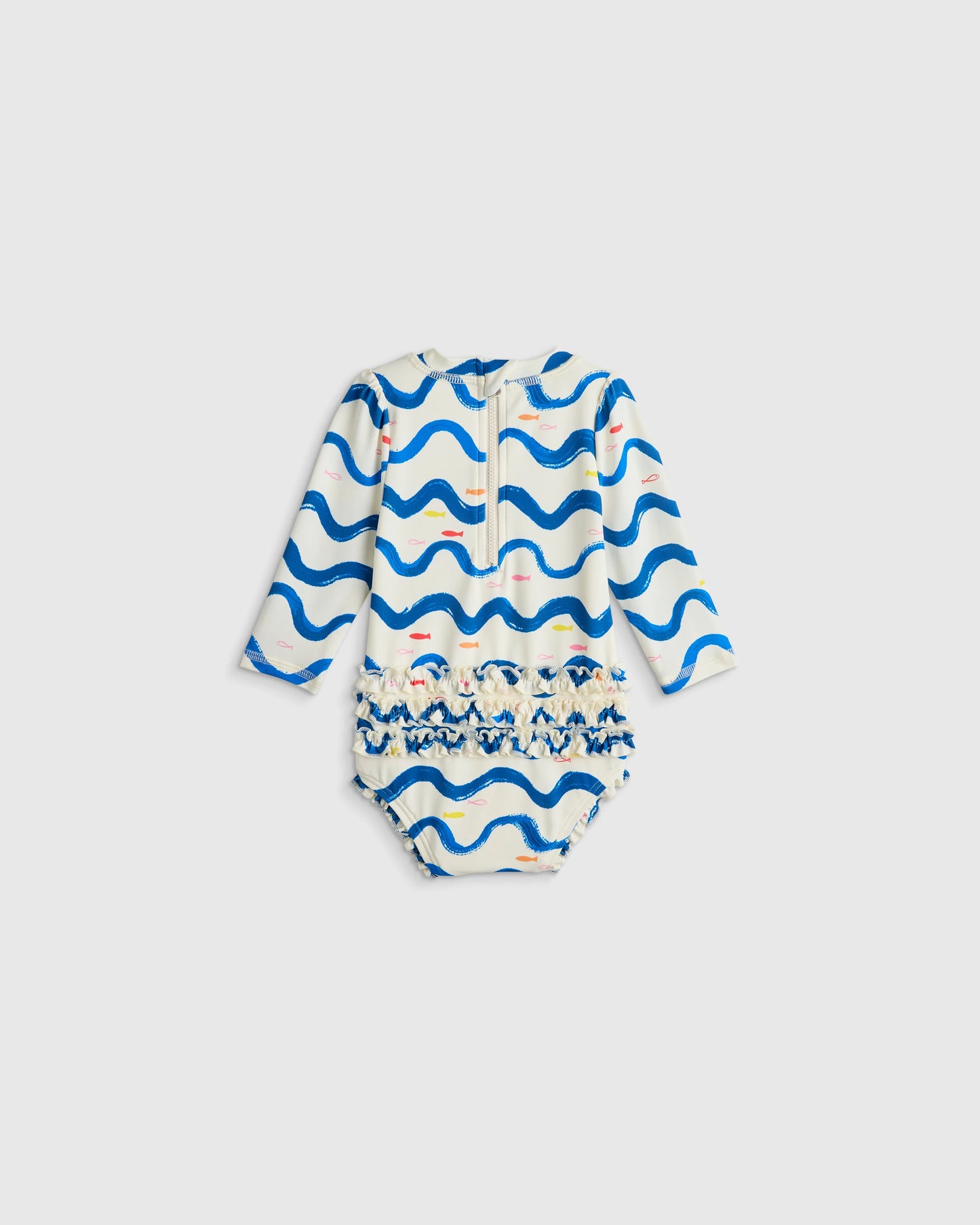 Long Sleeve Tie One-Piece Swimsuit - 0-3M / Soft Ditsy Floral