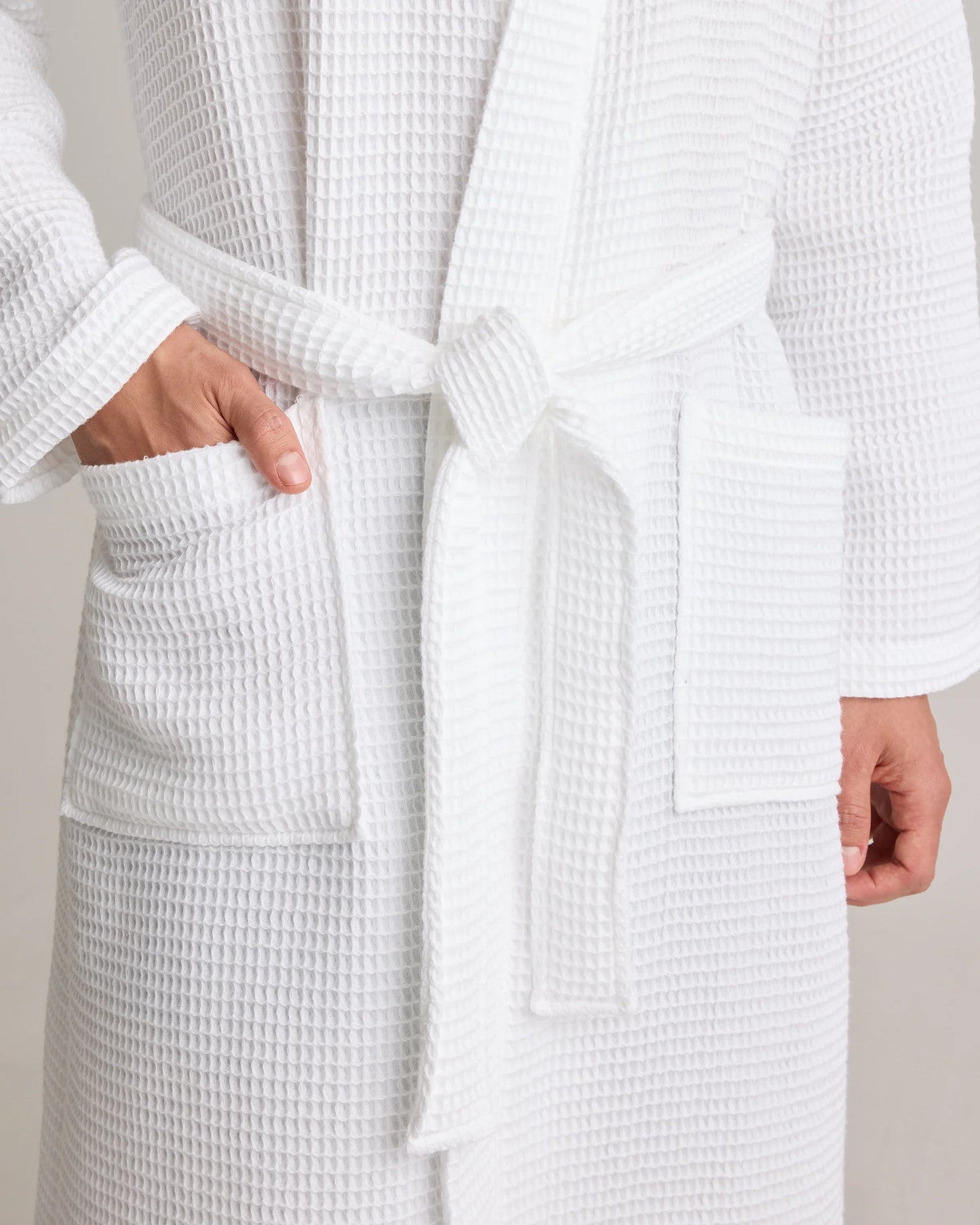 Organic Turkish Waffle Robe - XS / White