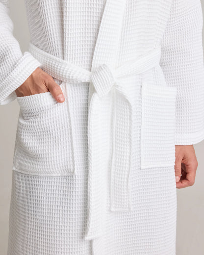 Organic Turkish Waffle Robe - XS / White