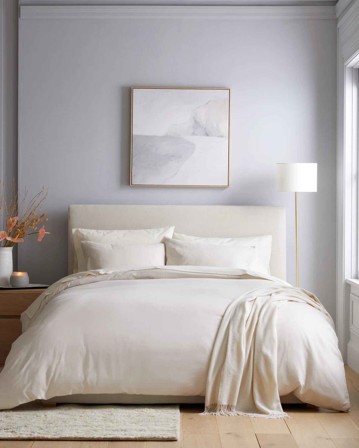 Mongolian Cashmere Cotton Duvet Cover Set - Twin / Natural