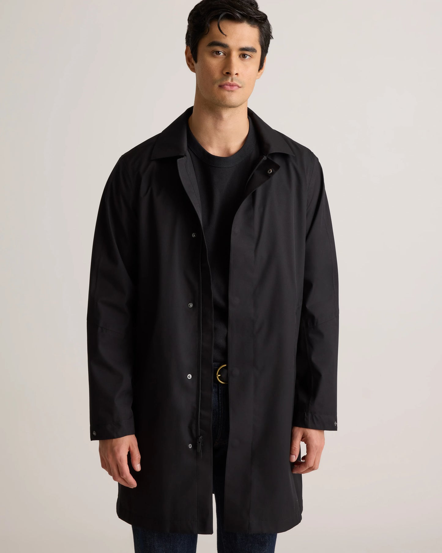 Weather Proof Long Rain Jacket - S / Storm Blue