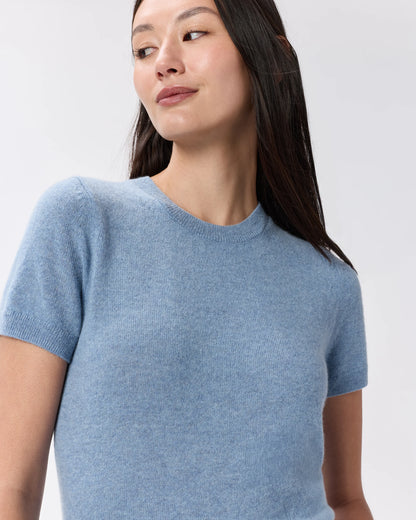 Mongolian Cashmere Tee - XS / Pale Custard Yellow