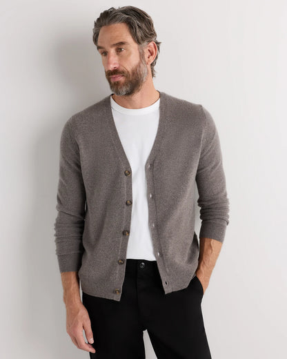 Mongolian Cashmere Cardigan Sweater - S / True Navy