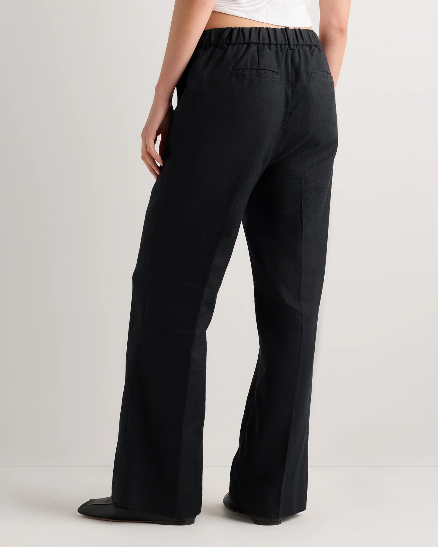 European Stretch Linen Trouser - 0 / Black