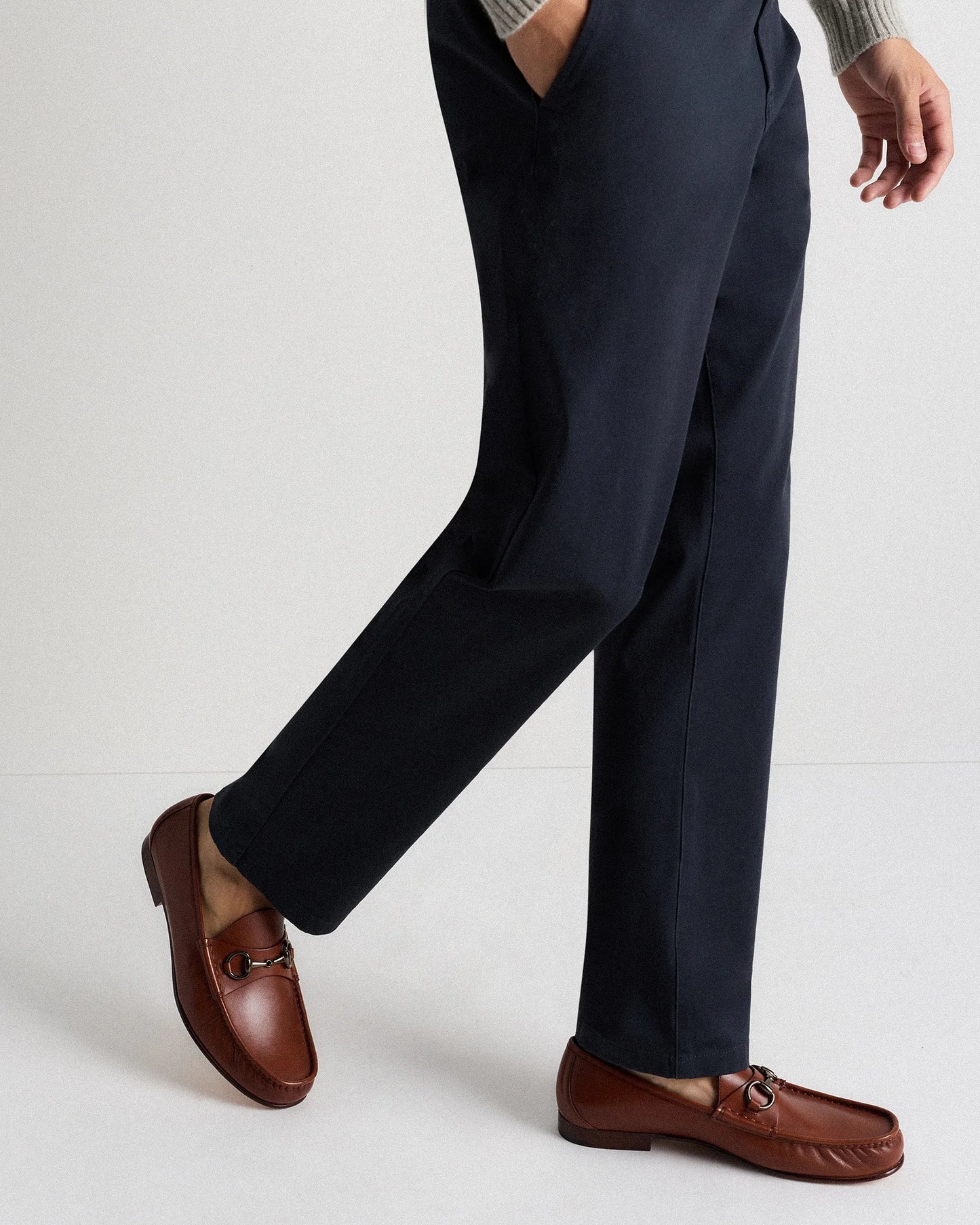Calfskin Leather Horsebit Loafer - 7 / Tan