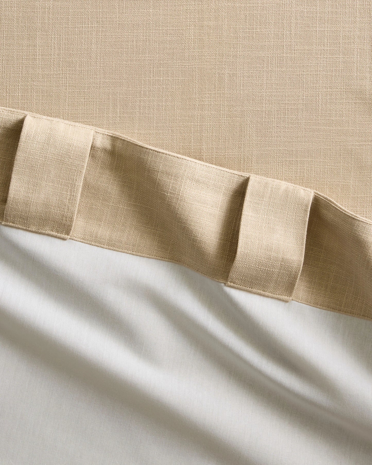 Piped Edge Cotton Curtain - Single Panel - 48x84 / Ivory/Black Piping