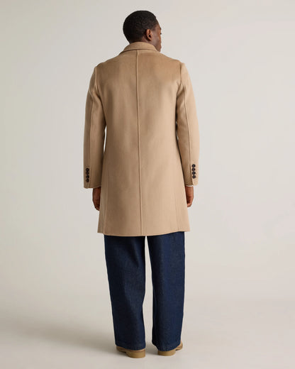 100% Mongolian Cashmere Double-Faced Overcoat - S / Heather Graphite