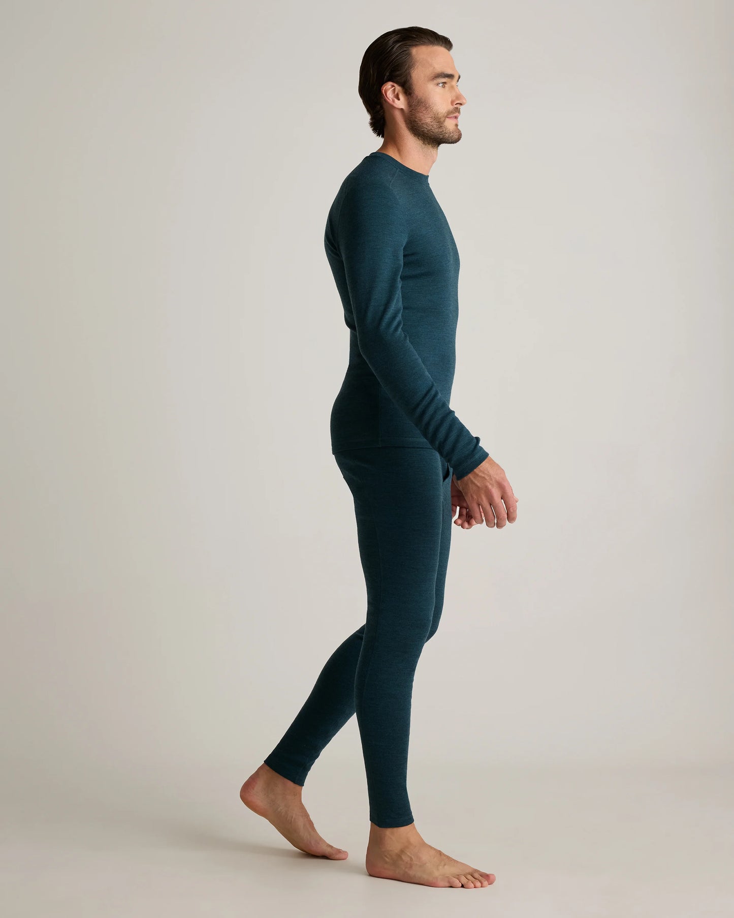 100% Merino Wool Cold Weather Base Layer Bottoms - S / Black