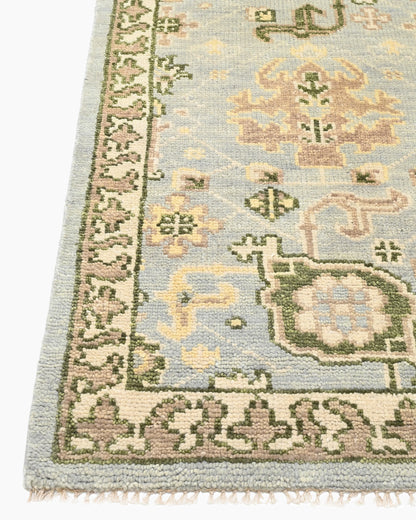Saoirse Hand-Knotted Wool Rug - 3' x 5' / Light Blue
