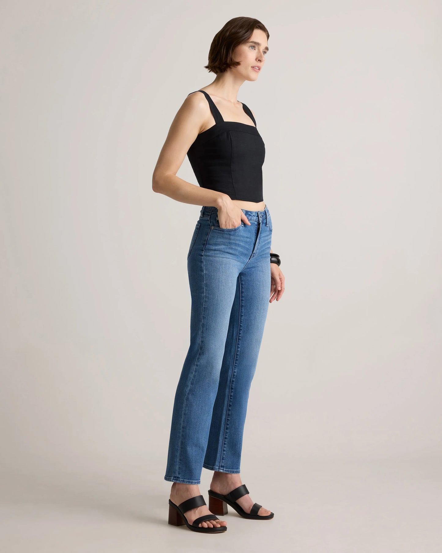 Bella Stretch Straight Jeans - 24 / Midnight Blue