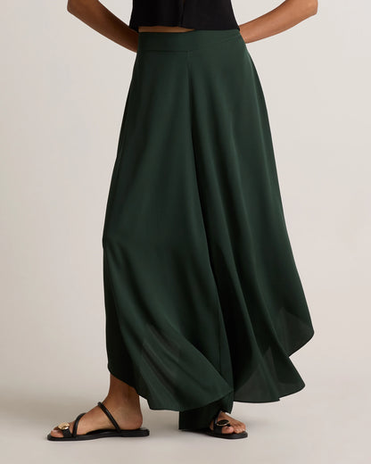 Washable Stretch Silk Palazzo Pants - XS / Black