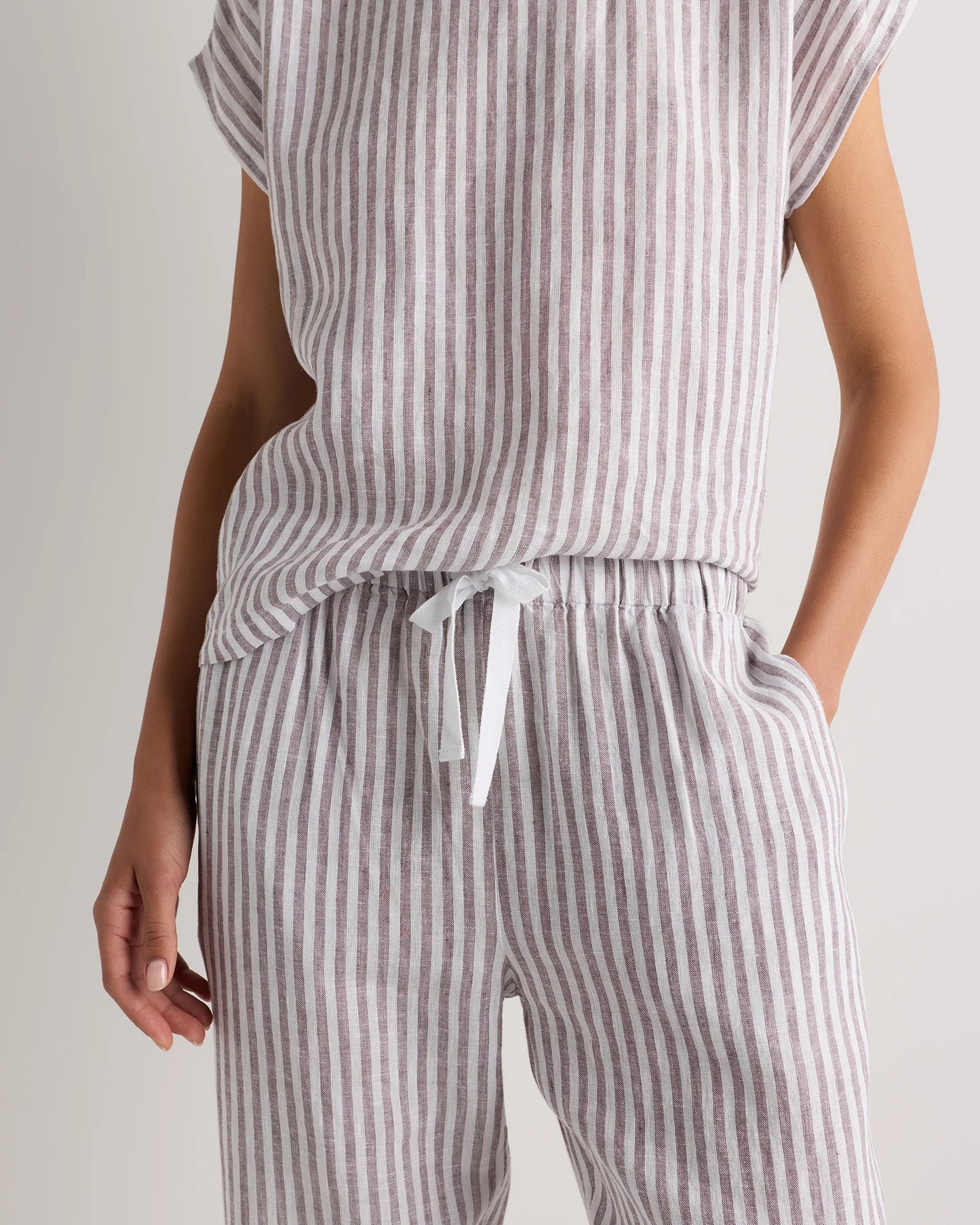 100% European Linen Pajama Set - XS / French Blue