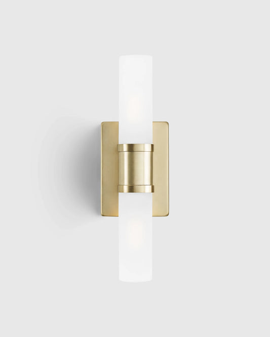 Cuff Glass Vanity Sconce - 16" / Brass