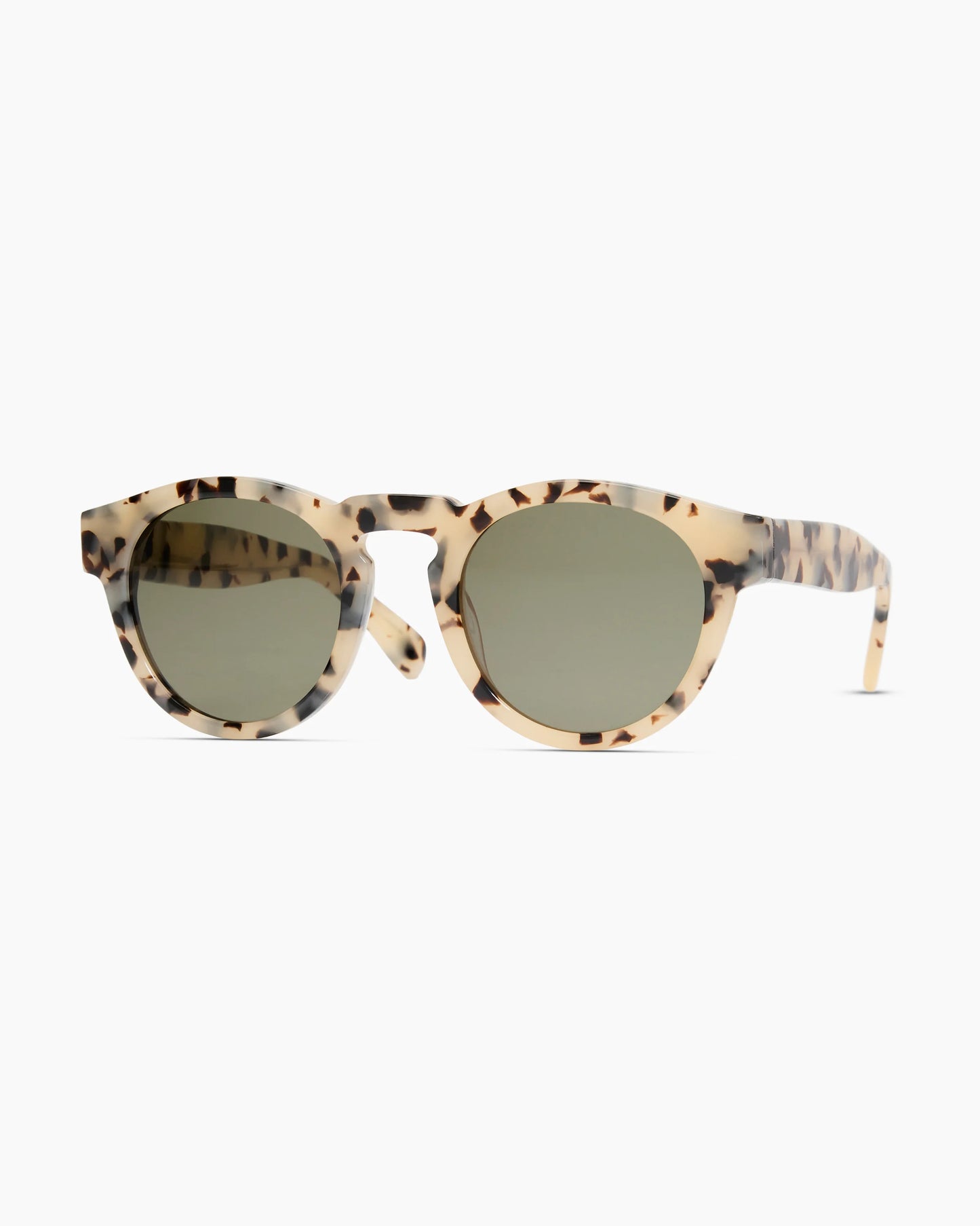 Tuscon Polarized Acetate Sunglasses - One Size / White Tortoise with Green lens