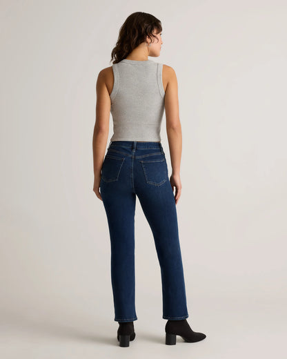 Bella Stretch Straight Jeans - 24 / Twilight Blue Fray