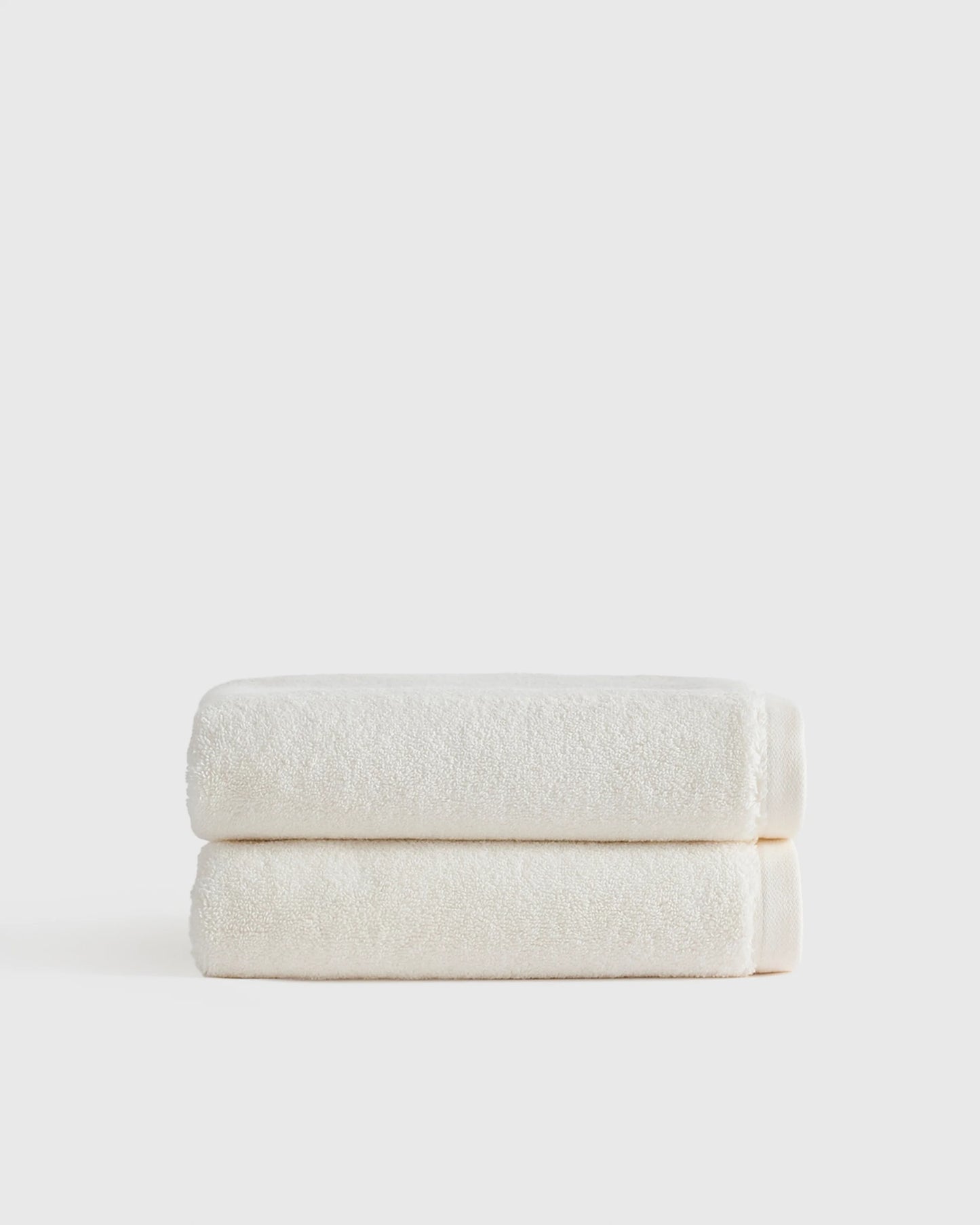 Plush Organic Turkish Cotton Hand Towel (Set of 2) - One Size / White
