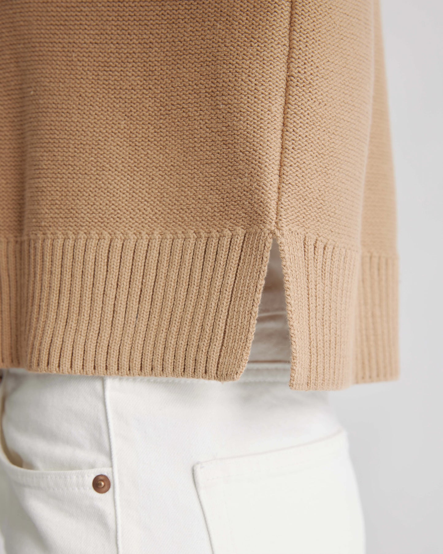 100% Organic Cotton Cropped Cardigan - XS / Heather Brown