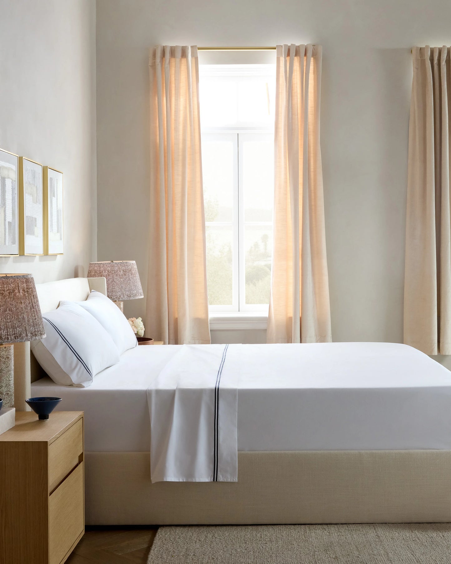 Organic Crisp Percale Pillowcase Set - Standard / White