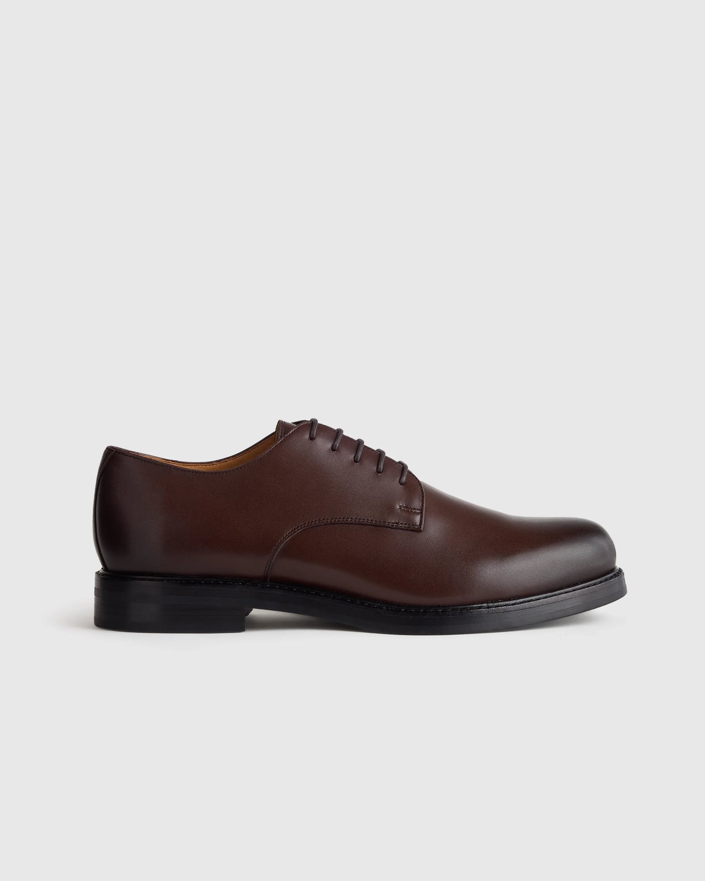 Calfskin Leather Derby - 7 / Brandy