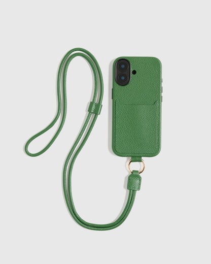 Italian Leather Phone Crossbody Case - 17 / Black