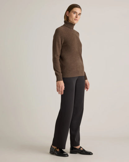 Mongolian Cashmere Turtleneck Sweater - XS / Heather Grey