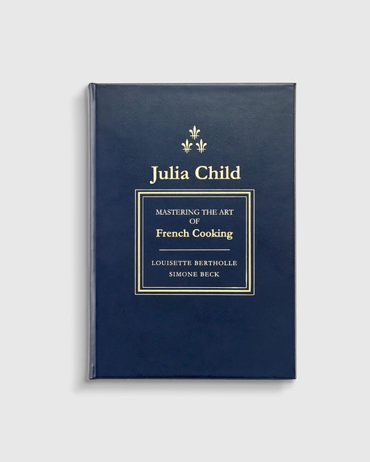 Julia Child Mastering the Art of French Cooking Navy Leather Bound Book - One Size / No Color
