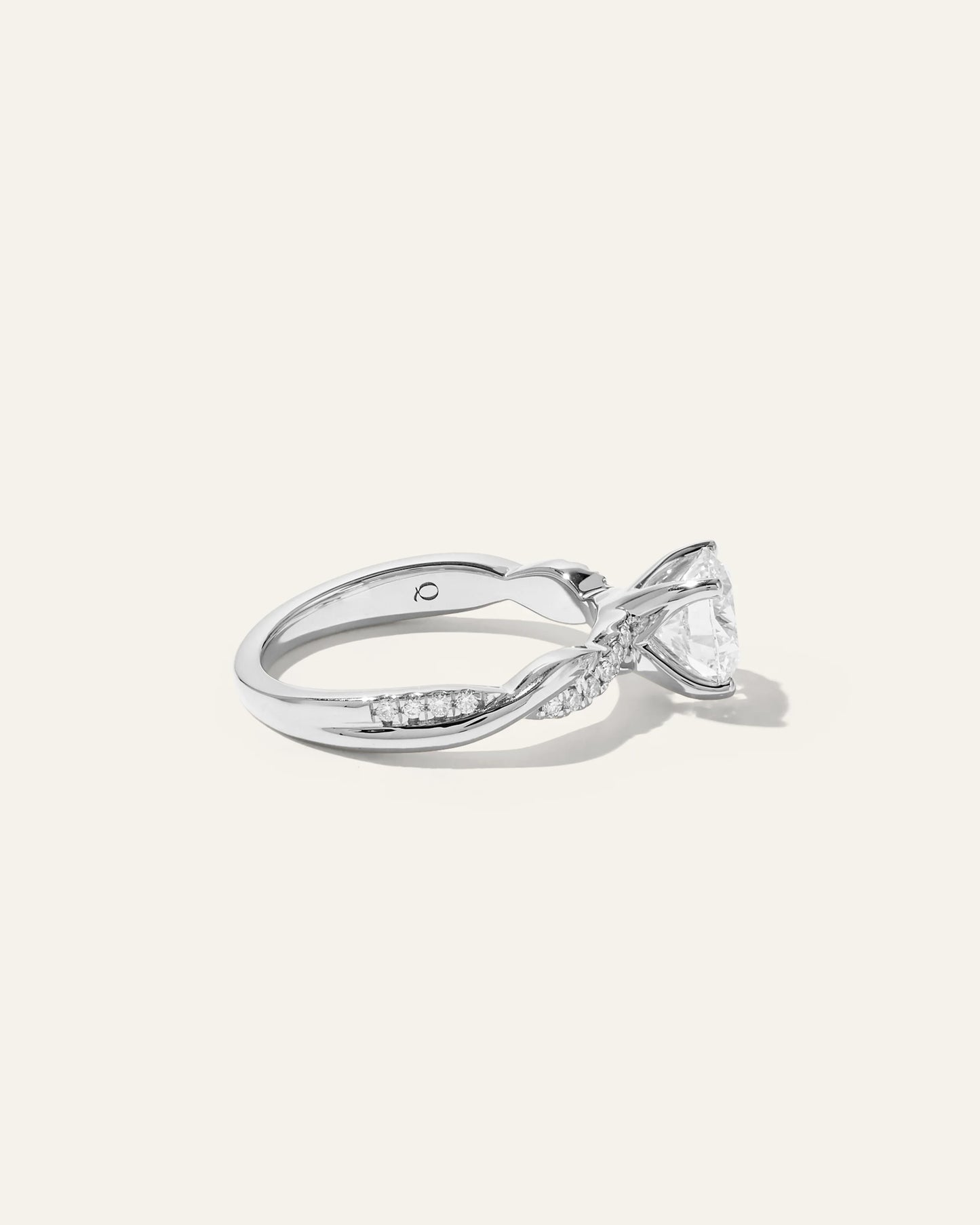 Lab Grown Diamond Round Twisted Engagement Ring - 1.5ct - 4 / Yellow Gold