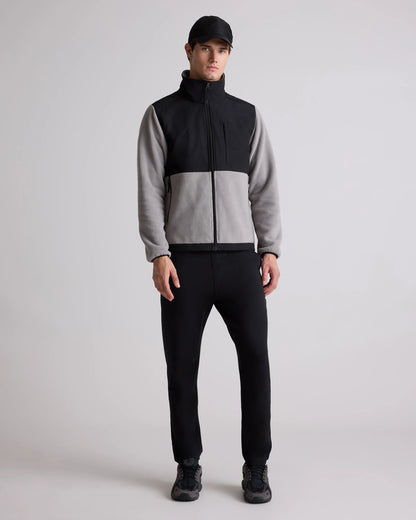 Polar Fleece Full-Zip Jacket - S / Gravel/Bold Black