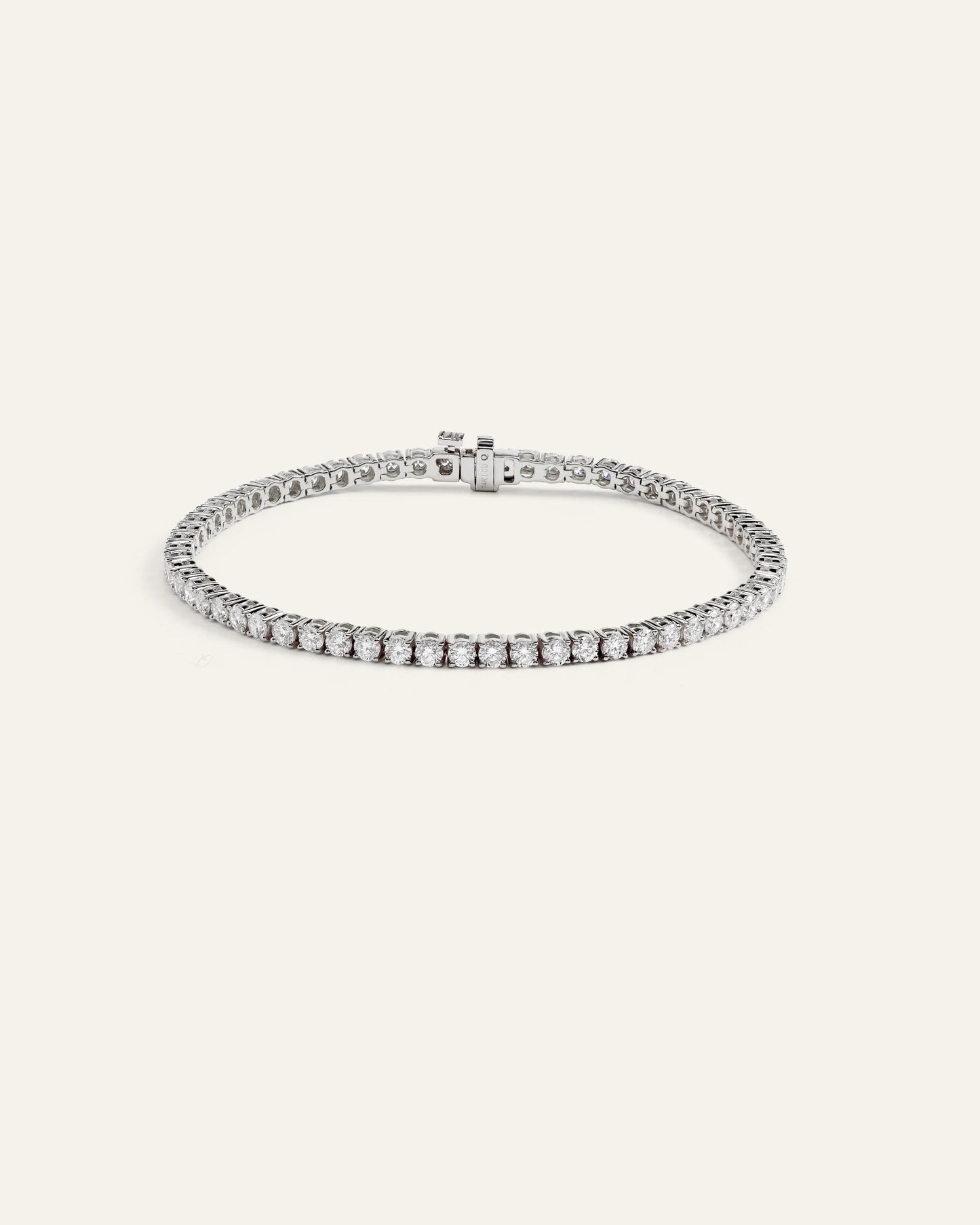 14K Gold Lab Grown Diamond Tennis Bracelet - 4ctw - 6.5" / Yellow Gold