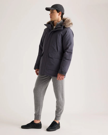 Responsible Down Hooded Parka - S / Storm Blue