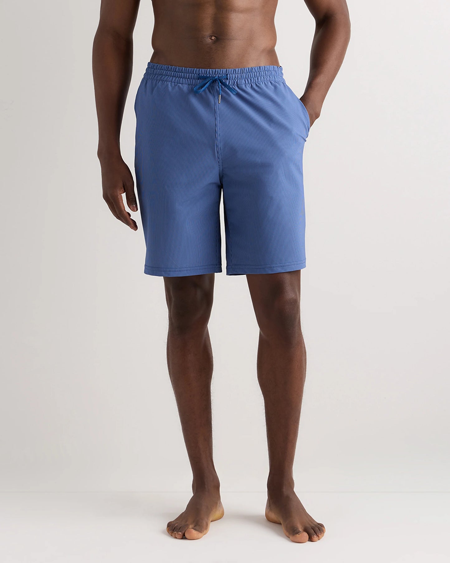 Italian Swim Trunks - 9" - S / Navy Palms