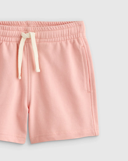 100% Organic Cotton French Terry Short - 2T / Coral Pink