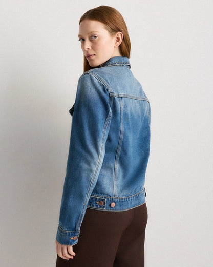 100% Organic Cotton Denim Jacket - XS / Indigo Blue