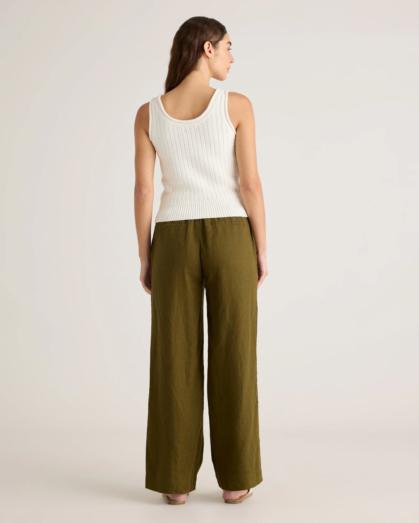 100% Organic Cotton Waffle Cropped Sweater Tank - XS / Heather Dove Grey
