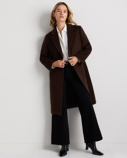Wool Cashmere Blazer Coat - XS / Mocha Brown